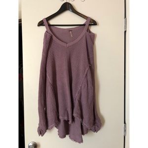 Free People Oversized Cut-out Shoulder Sweater